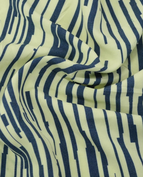 Ткань Вискоза Плательно-рубашечная Каллиграфия 0411 цвет айвори в полоску картинка