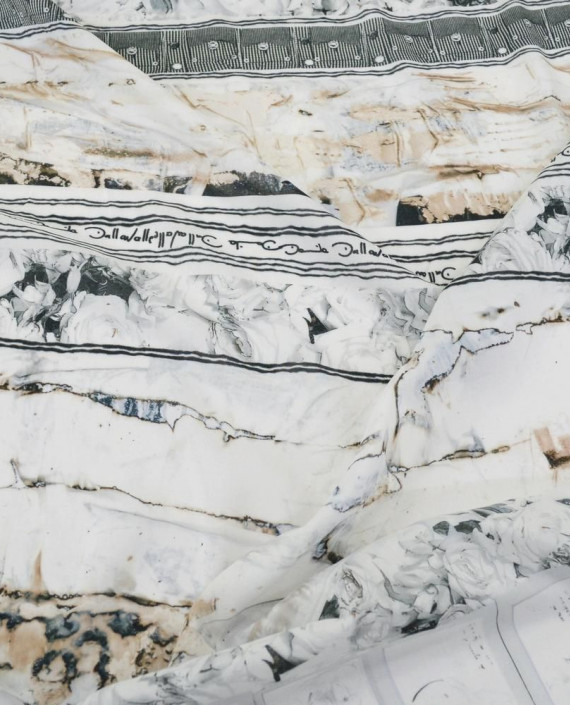 Ткань Вискоза Плательная 0418 цвет белый абстрактный картинка