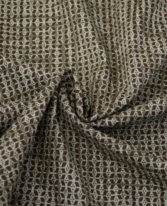 Ткань Вискоза Плательная 0428 цвет бежевый абстрактный картинка