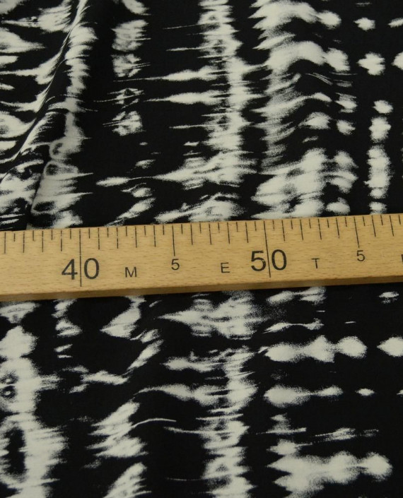Ткань Вискоза Рубашечная 0431 цвет черный геометрический картинка 1