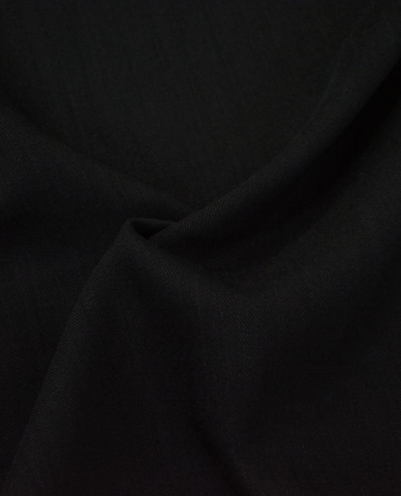 Ткань Костюмная Вискоза 0581 цвет черный картинка