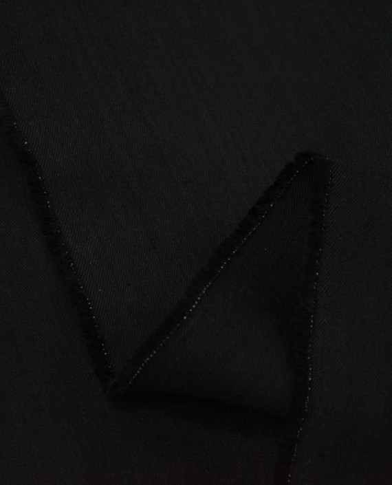 Ткань Костюмная Вискоза 0581 цвет черный картинка 2