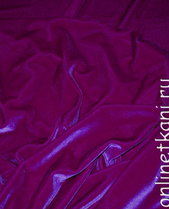 Ткань Бархат-стрейч «Фиолетовый» 023 цвет фиолетовый картинка