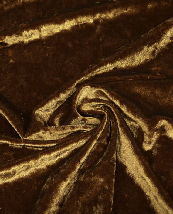 Ткань Бархат Мраморный 064 цвет коричневый картинка