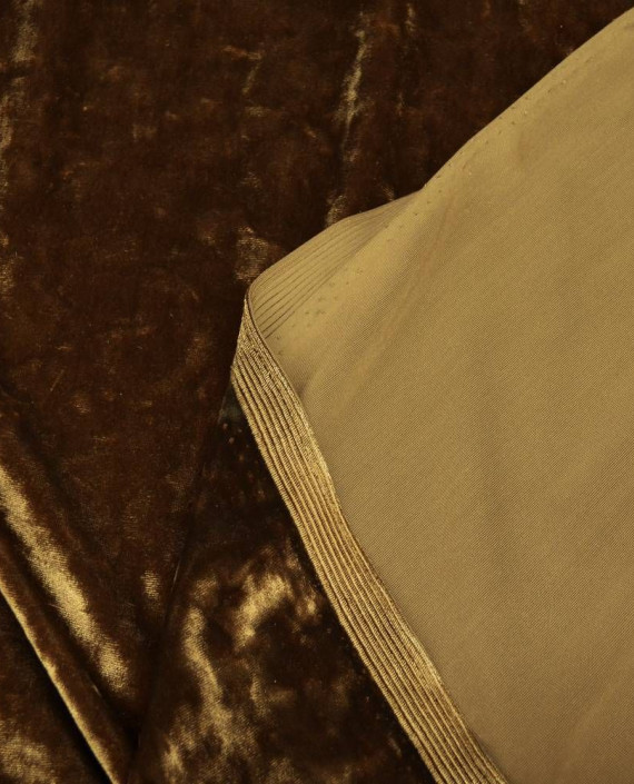 Ткань Бархат Мраморный 064 цвет коричневый картинка 1