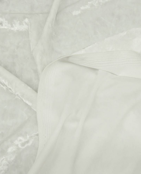 Ткань Бархат Мраморный 066 цвет белый картинка 2