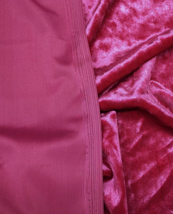 Последний отрез-1м Ткань Бархат Мраморный  1072 цвет розовый картинка 2