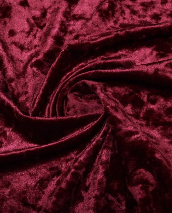 Ткань Бархат Мраморный 073 цвет бордовый картинка