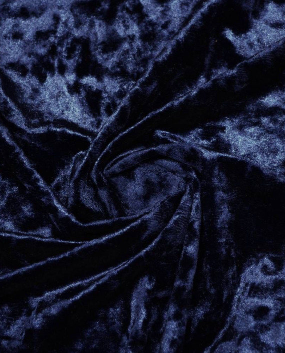 Ткань Бархат Мраморный 076 цвет синий картинка