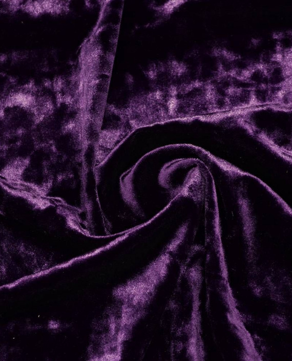 Последний отрез 0.5м Ткань Бархат Мраморный  1077 цвет фиолетовый картинка
