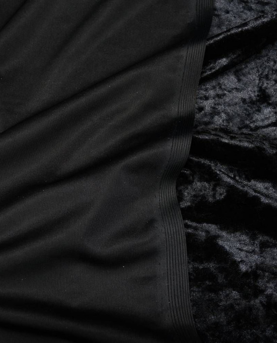 Ткань Бархат Мраморный 079 цвет черный картинка 2