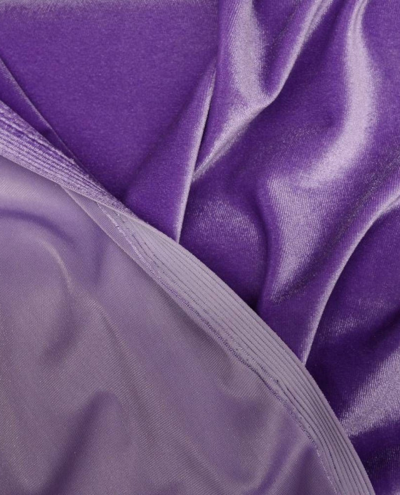 Ткань Бархат-стрейч 097 цвет фиолетовый картинка 2