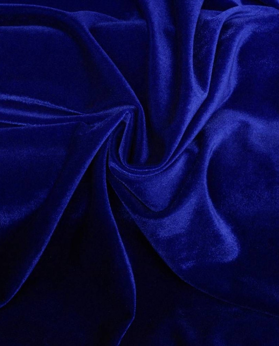 Ткань Бархат-стрейч 099 цвет синий картинка