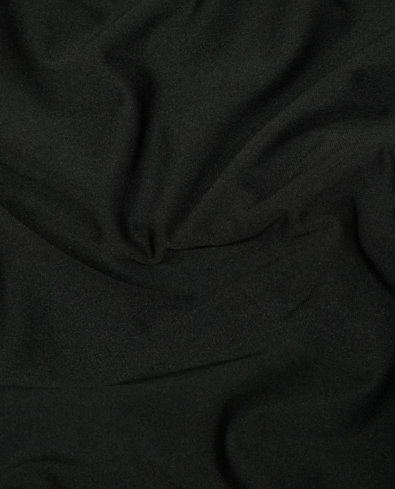 Последний отрез 0.9м Ткань Бархат-стрейч 1106 цвет черный картинка 2