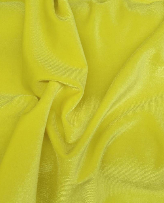 Ткань Бархат-стрейч 115 цвет желтый картинка