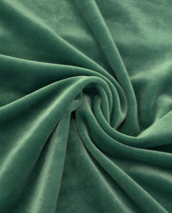 Ткань Бархат Стрейч 123 цвет зеленый картинка