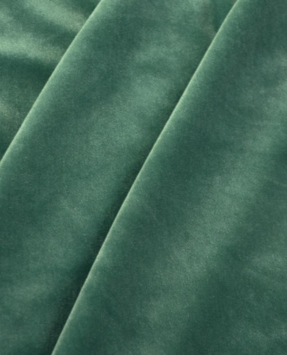 Ткань Бархат Стрейч 123 цвет зеленый картинка 1
