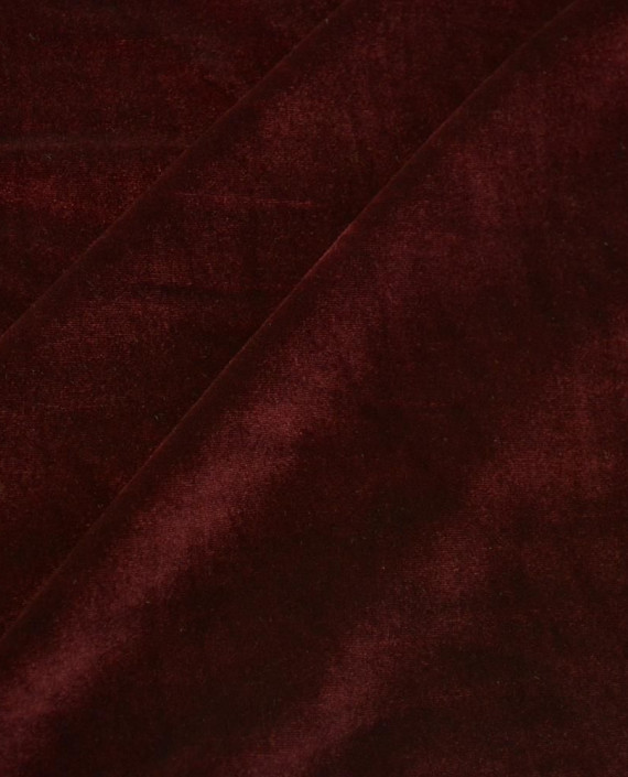 Ткань Бархат Стрейч 126 цвет бордовый картинка 1