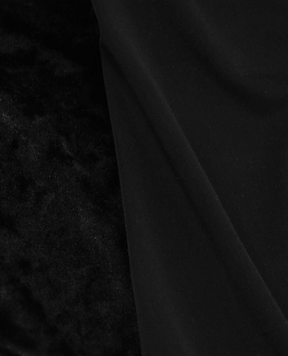 Бархат стрейч мраморный 178 цвет черный картинка 2