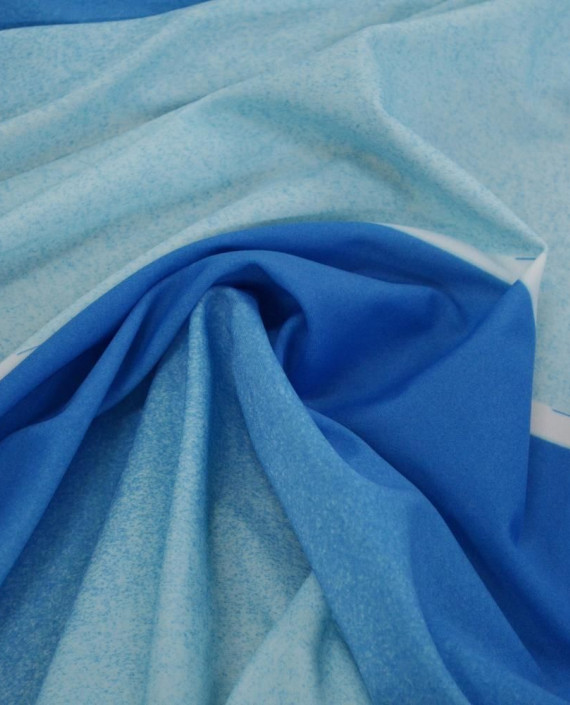 Ткань Бифлекс Принтованный 0096 цвет голубой картинка 2