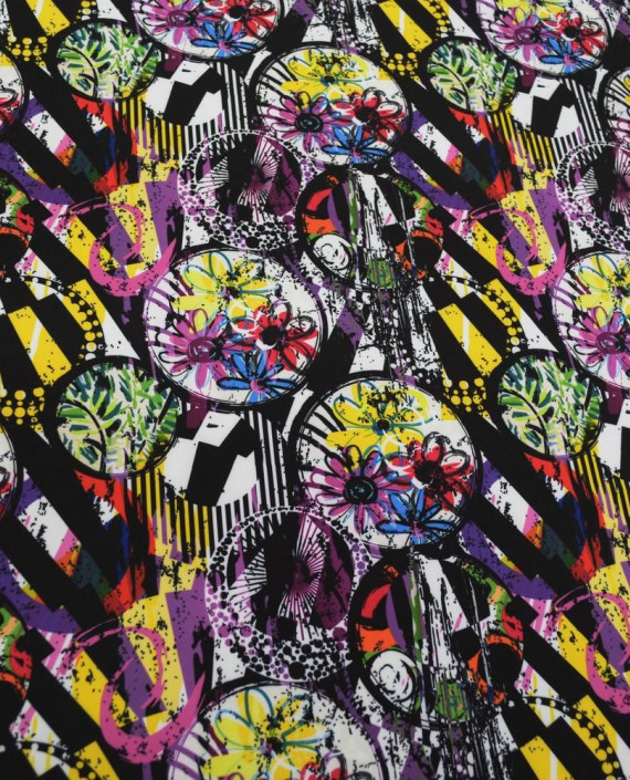 Ткань Бифлекс Принт 0205 цвет разноцветный абстрактный картинка