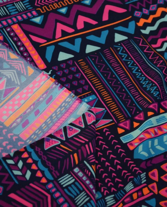 Ткань Бифлекс Принт 0206 цвет разноцветный геометрический картинка 2