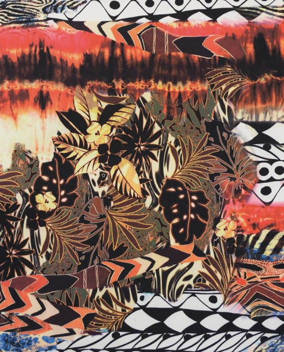 Ткань Бифлекс Принтованный 0209 цвет разноцветный абстрактный картинка