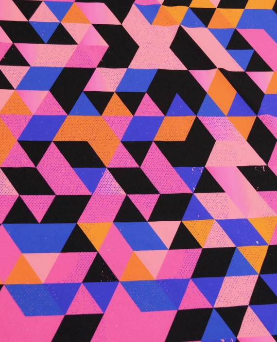 Ткань Бифлекс Принт 0210 цвет разноцветный геометрический картинка