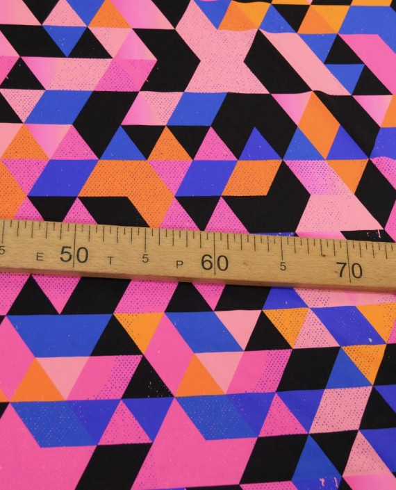 Ткань Бифлекс Принт 0210 цвет разноцветный геометрический картинка 2