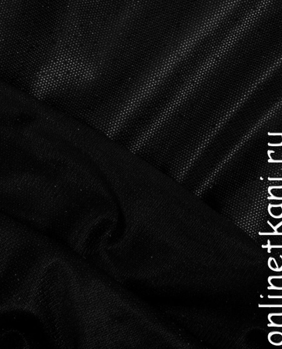 Ткань дублерин трикотажный 002 цвет черный картинка 2