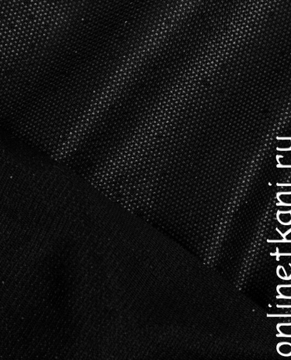 Ткань дублерин трикотажный 002 цвет черный картинка 1