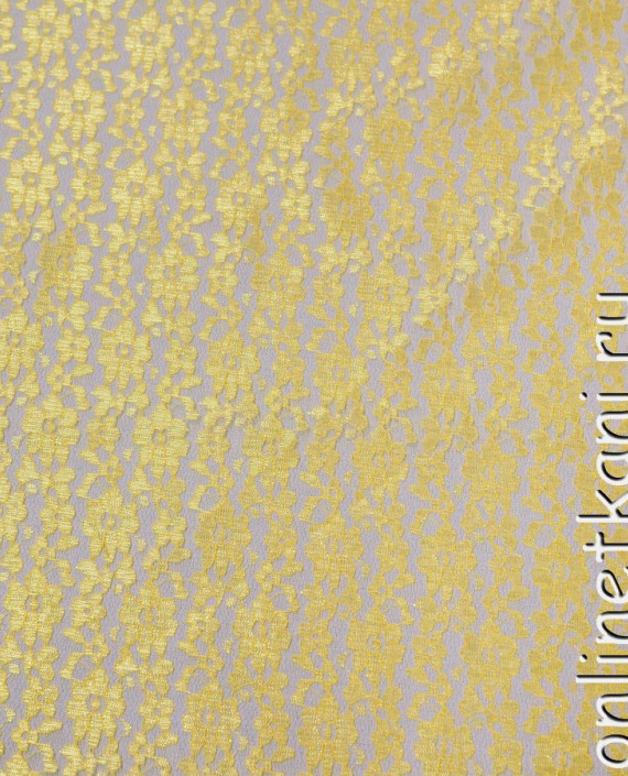 Ткань Гипюр 097 цвет желтый цветочный картинка 2