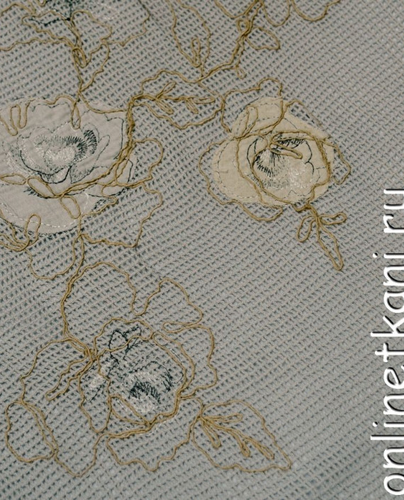 Ткань Гипюр 160 цвет бежевый цветочный картинка