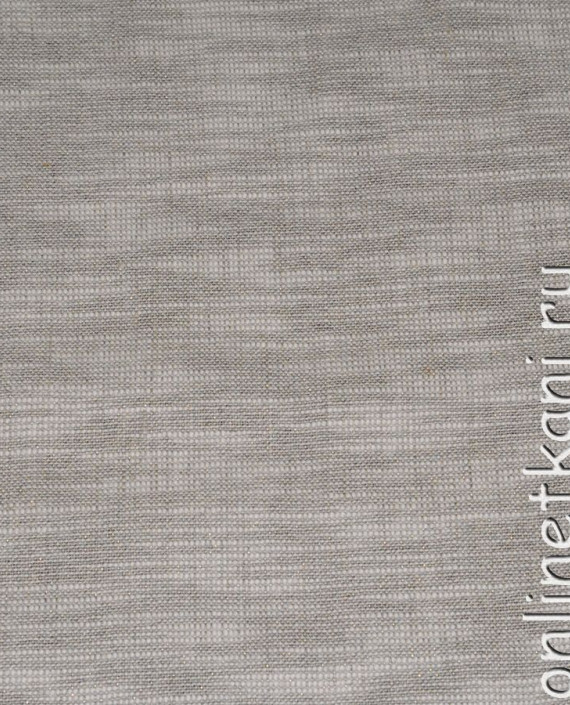 Ткань Лен 0074 цвет серый меланж картинка 2