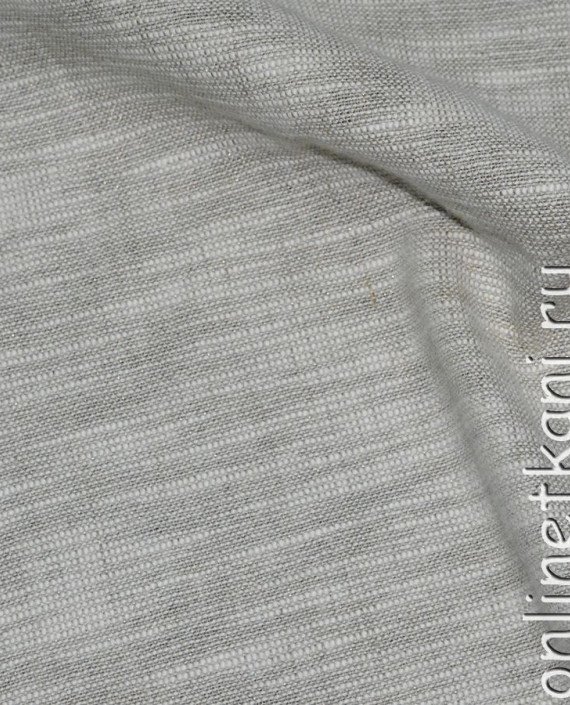 Ткань Лен 0074 цвет серый меланж картинка 3
