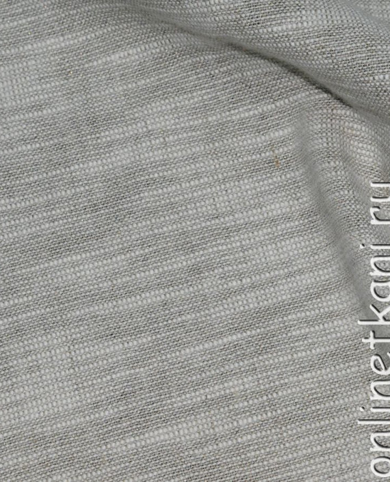 Ткань Лен 0074 цвет серый меланж картинка