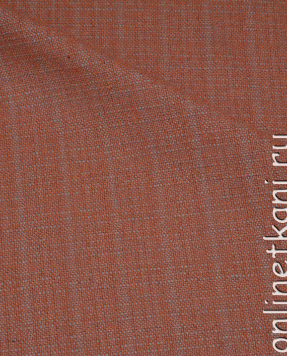 Ткань Лен 0075 цвет оранжевый крупа картинка