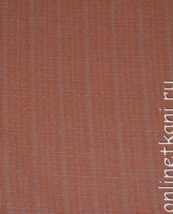 Ткань Лен 0075 цвет оранжевый крупа картинка 1