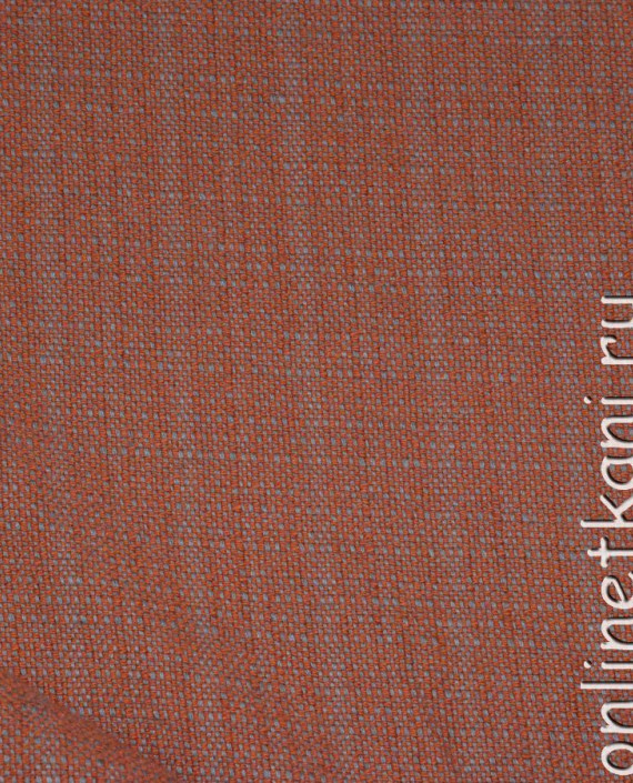 Ткань Лен 0075 цвет оранжевый крупа картинка 2