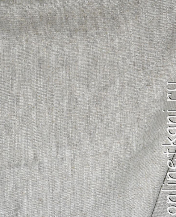 Ткань Лен 0073 цвет серый меланж картинка