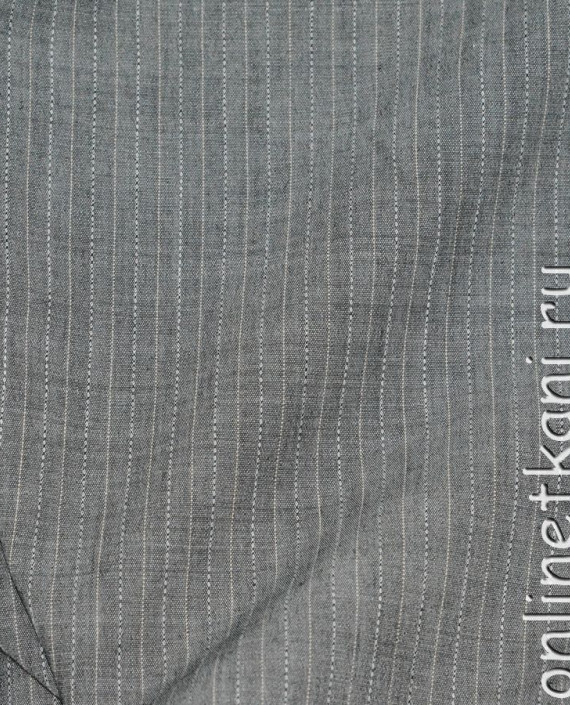 Ткань Вискоза 0072 цвет серый в полоску картинка 1