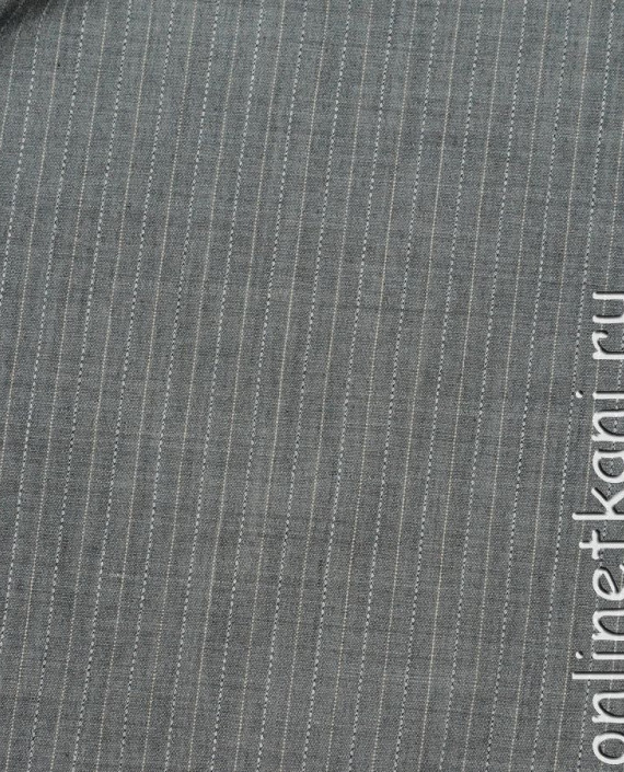 Ткань Вискоза 0072 цвет серый в полоску картинка 2