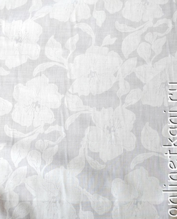 Ткань Хлопок "Летний ветерок" 0055 цвет белый цветочный картинка