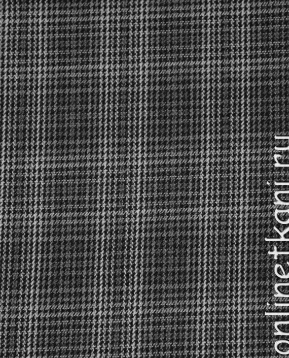 Ткань Хлопок "Серые лапки" 0060 цвет серый гусиная лапка картинка