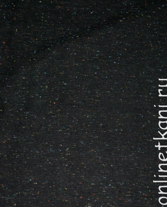 Ткань Хлопок "Звездное небо" 0072 цвет черный меланж картинка
