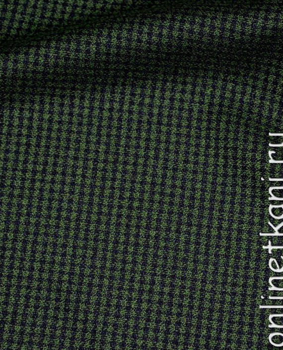 Ткань Хлопок "Травяная гусиная лапка" 0080 цвет зеленый гусиная лапка картинка 2