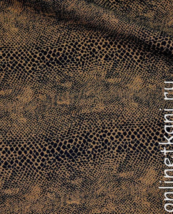 Ткань Хлопок "Кайман" 0090 цвет коричневый анималистический картинка 2