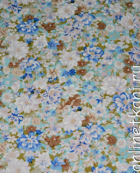 Ткань Штапель "Гузель" 0127 цвет разноцветный цветочный картинка 2