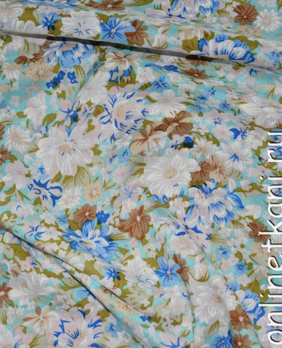 Ткань Штапель "Гузель" 0127 цвет разноцветный цветочный картинка 3