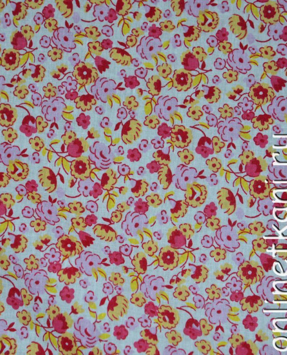 Ткань Хлопок "Берта" 0139 цвет разноцветный цветочный картинка 1